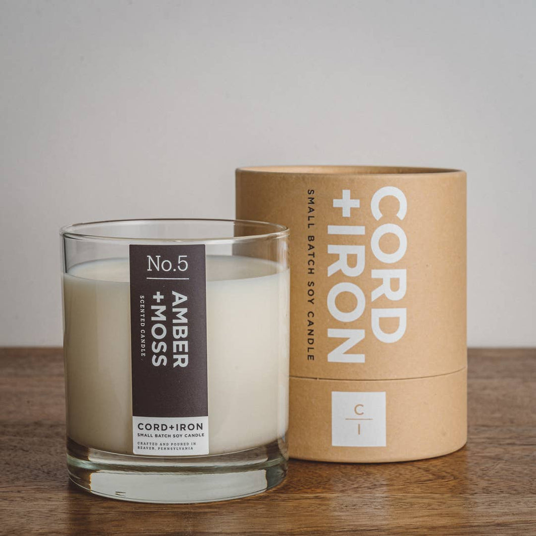 Cord & Iron - Amber + Moss - Candle