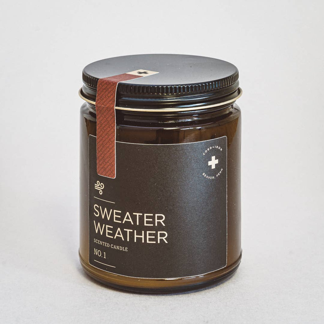 Cord & Iron - Sweater Weather Soy Candle - Amber Jar